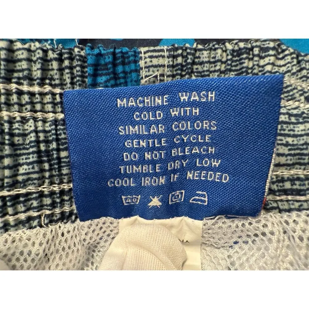 NBN Gear Men's Swim Shorts Trunks Surf Beach Resort Blue Gray White XL 87-39 - Picture 15 of 15